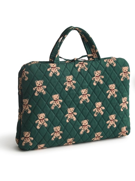 Vera Bradley Handbags - New Vera Bradley Green Teddy Bear Print Travel Tie Bag Organizer